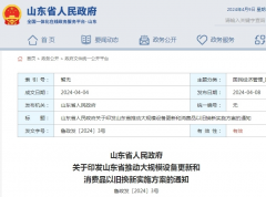 山东省人民政府关于印发山东省推动大规模设备更新和消费品以旧换新实施方案